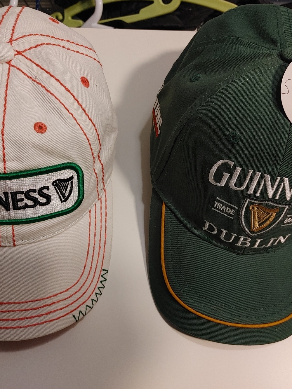 Guinness Dark Green Dublin and White Baseball Cap with Yellow Piping Combo Sale.
